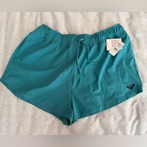 Roxy Teal Athletic Shorts NWT